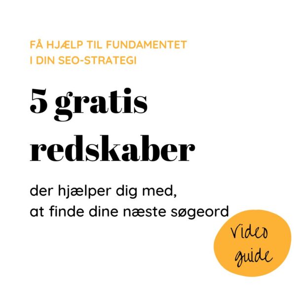 Find de næste søgeord | Tutorial | Tenna Lyng